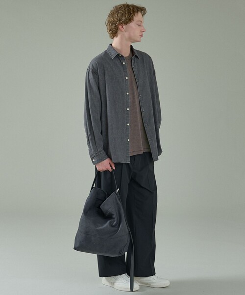 ABAHOUSE（アバハウス）の「7.5オンス オーバーサイズ デニムシャツ / ライトオンスデニム（シャツ/ブラウス・メンズ・ブラック/インディゴブルー/グレー・46/48）」の17枚目の写真