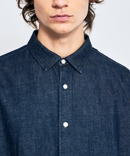 ABAHOUSE（アバハウス）の「7.5オンス オーバーサイズ デニムシャツ / ライトオンスデニム（シャツ/ブラウス・メンズ・ブラック/インディゴブルー/グレー・46/48）」の5枚目の写真