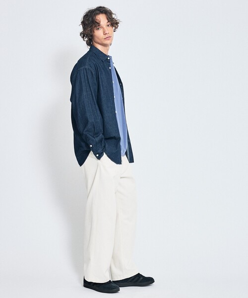 ABAHOUSE（アバハウス）の「7.5オンス オーバーサイズ デニムシャツ / ライトオンスデニム（シャツ/ブラウス・メンズ・ブラック/インディゴブルー/グレー・46/48）」の12枚目の写真