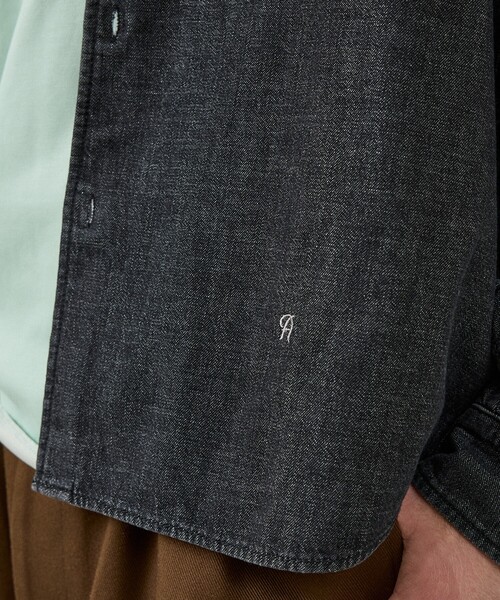 ABAHOUSE（アバハウス）の「7.5オンス オーバーサイズ デニムシャツ / ライトオンスデニム（シャツ/ブラウス・メンズ・ブラック/インディゴブルー/グレー・46/48）」の20枚目の写真