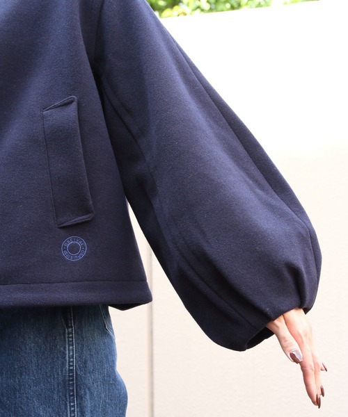 ORCIVAL（オーシバル）の「ORCIVAL/オーシバル　ラウンドネックブルゾン　ROUNDNECK BLOUSON　OR-A0743 BBT（ブルゾン・レディース・ベージュ/ダークネイビー・1）」の5枚目の写真