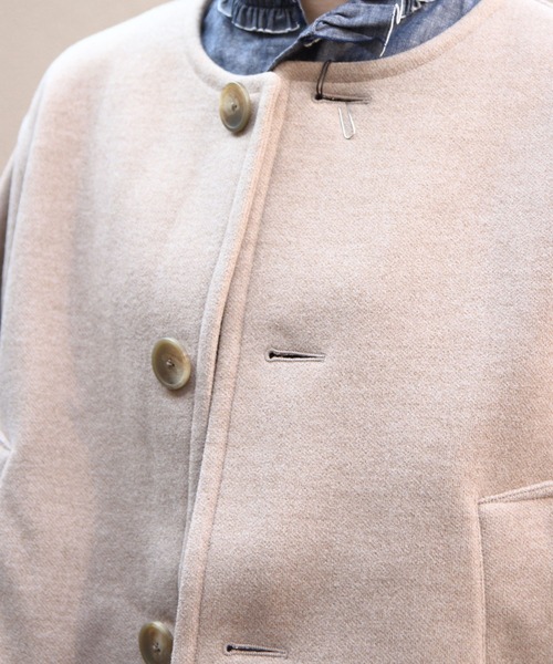 ORCIVAL（オーシバル）の「ORCIVAL/オーシバル　ラウンドネックブルゾン　ROUNDNECK BLOUSON　OR-A0743 BBT（ブルゾン・レディース・ベージュ/ダークネイビー・1）」の21枚目の写真