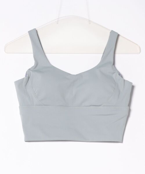 Lace Ladies(レースレディース)の「ベーシック U型 スポーツ ハーフトップ ブラ(Tシャツ/カットソー・レディース・ブルーグレー/ブラック/パープル・M/L/XL)」の2枚目の写真