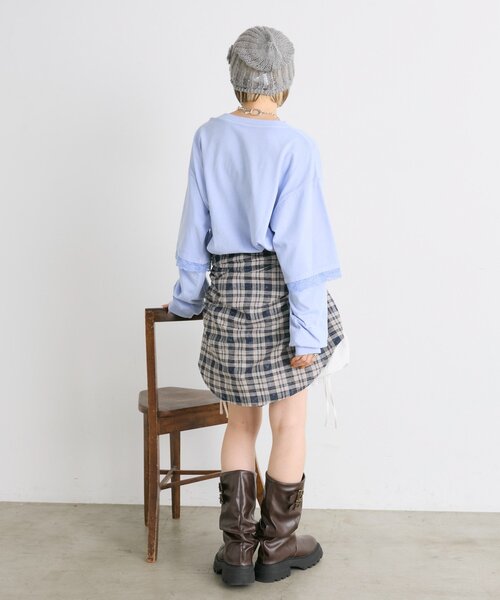 w closet（ダブルクローゼット）の「フラワーニット帽（ニットキャップ/ビーニー・レディース・オフホワイト/チャコールグレー・FREE）」の14枚目の写真