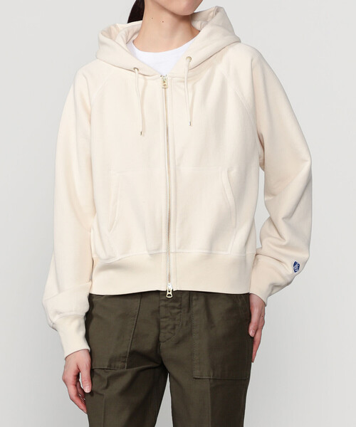 ORCIVAL（オーシバル）の「ORCIVAL | 〈別注〉コットン裏毛 フルジップパーカー WOMEN（パーカー・レディース・オフホワイト/グレー/ベージュ・2/1）」の5枚目の写真