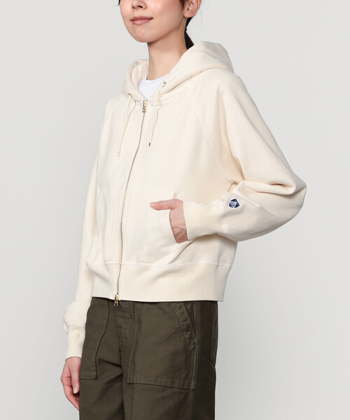 ORCIVAL（オーシバル）の「ORCIVAL | 〈別注〉コットン裏毛 フルジップパーカー WOMEN（パーカー・レディース・オフホワイト/グレー/ベージュ・2/1）」の6枚目の写真