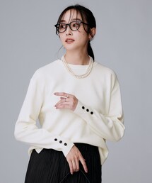 【アンサンブル可/洗える】ウールミラノリブニット