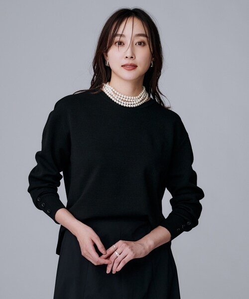 セール】【アンサンブル可/洗える】ウールミラノリブニット（ニット