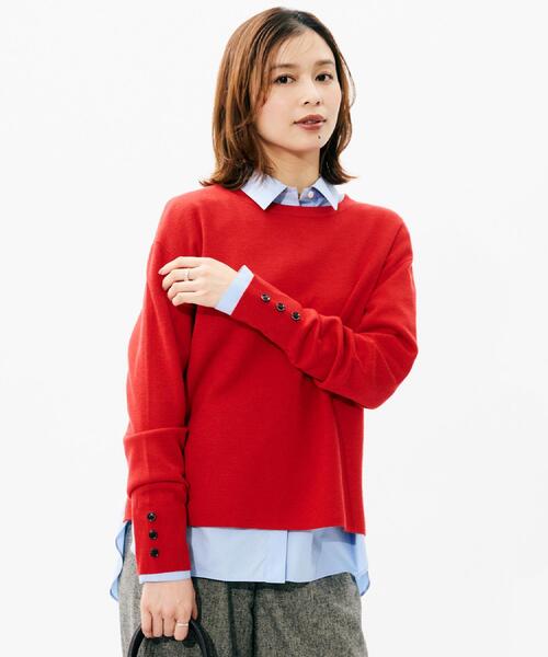 アンサンブル可/きれいめ】ウールミラノリブニット（ニット/セーター