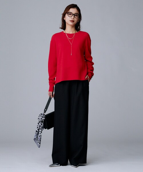 UNTITLED(アンタイトル)の「【アンサンブル可/洗える】ウールミラノリブニット(ニット/セーター・レディース・ホワイト系7/ブラック/レッド系1/オフホワイト/ブラック系4/ブルー系その他/ベージュ系4・03/00/01/02/04/44/48)」の21枚目の写真