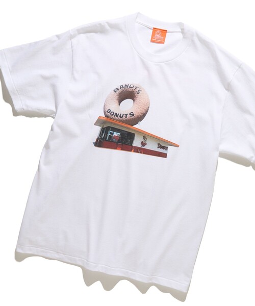 FREAK'S STORE（フリークスストア）の「RANDY'S DONUTS/ランディーズドーナツ INGLEWOOD SHOP PHOTO TEE/ イングルウッド ショップフォトTシャツ（Tシャツ/カットソー・メンズ・ホワイト/チャコールグレー・X-LARGE/LARGE/MEDIUM/XX-LARGE）」の3枚目の写真