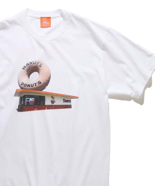 FREAK'S STORE（フリークスストア）の「RANDY'S DONUTS/ランディーズドーナツ INGLEWOOD SHOP PHOTO TEE/ イングルウッド ショップフォトTシャツ（Tシャツ/カットソー・メンズ・ホワイト/チャコールグレー・X-LARGE/LARGE/MEDIUM/XX-LARGE）」の4枚目の写真