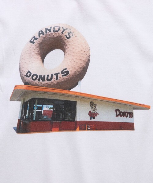 FREAK'S STORE（フリークスストア）の「RANDY'S DONUTS/ランディーズドーナツ INGLEWOOD SHOP PHOTO TEE/ イングルウッド ショップフォトTシャツ（Tシャツ/カットソー・メンズ・ホワイト/チャコールグレー・X-LARGE/LARGE/MEDIUM/XX-LARGE）」の6枚目の写真