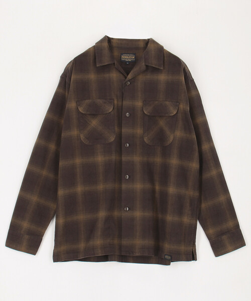 PENDLETON（ペンドルトン）の「PENDLETON/ペンドルトン Open Collar Shirt / オープンカラーシャツ / 5475-1000（シャツ/ブラウス・メンズ・ブラウン/サックスブルー/ナチュラル・MEDIUM/LARGE）」の2枚目の写真