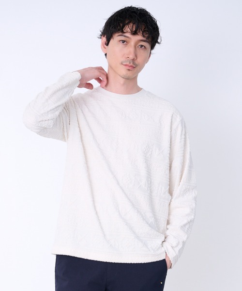 Arnold Palmer(アーノルドパーマー)の「シェア アンブレラパイルジャガード ロングTシャツ(Tシャツ/カットソー・レディース・ネイビー/アイボリー・XS/LL/M/L/S)」の19枚目の写真