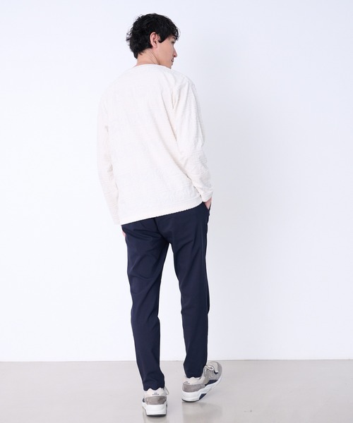 Arnold Palmer(アーノルドパーマー)の「シェア アンブレラパイルジャガード ロングTシャツ(Tシャツ/カットソー・レディース・ネイビー/アイボリー・XS/LL/M/L/S)」の8枚目の写真