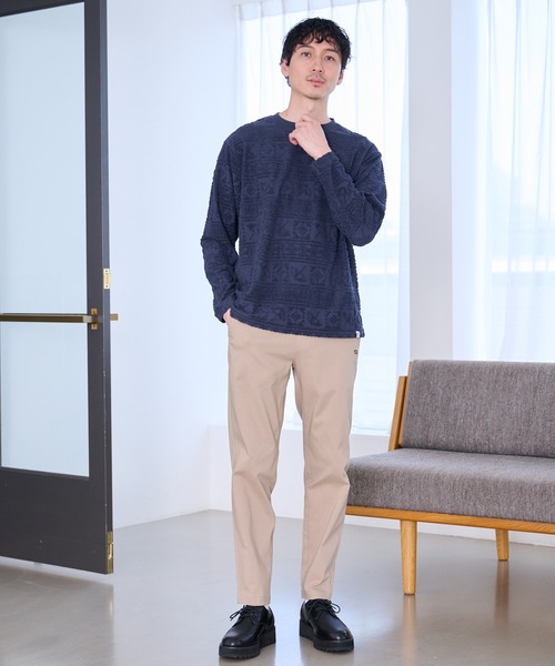 Arnold Palmer(アーノルドパーマー)の「シェア アンブレラパイルジャガード ロングTシャツ(Tシャツ/カットソー・レディース・ネイビー/アイボリー・XS/LL/M/L/S)」の14枚目の写真