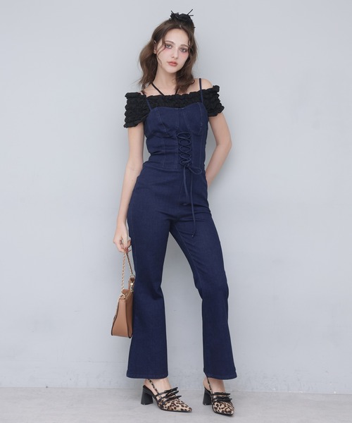 Seemi. byNICECLAUP（ シーミーバイナイスクラップ）の「【Seemi.】シャーリングビスチェ（シャツ/ブラウス・レディース・ブラック/ピンク/チェック・FREE）」の8枚目の写真