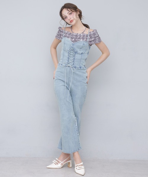 Seemi. byNICECLAUP（ シーミーバイナイスクラップ）の「【Seemi.】シャーリングビスチェ（シャツ/ブラウス・レディース・ブラック/ピンク/チェック・FREE）」の12枚目の写真