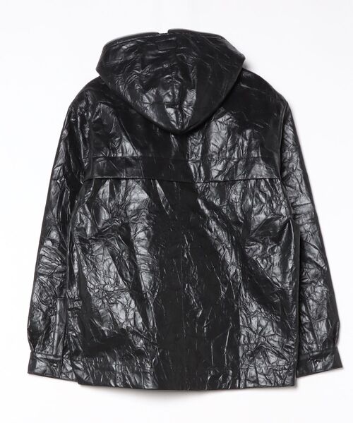 ROYAL FLASH（ロイヤルフラッシュ）の「A.F ARTEFACT/エーエフ・アーティファクト/HOODED ZIPPER BLOUSON / WASHER SYNTHETIC LEATHER / ag-12017-2（ブルゾン・メンズ・ブラック・3/2）」の2枚目の写真