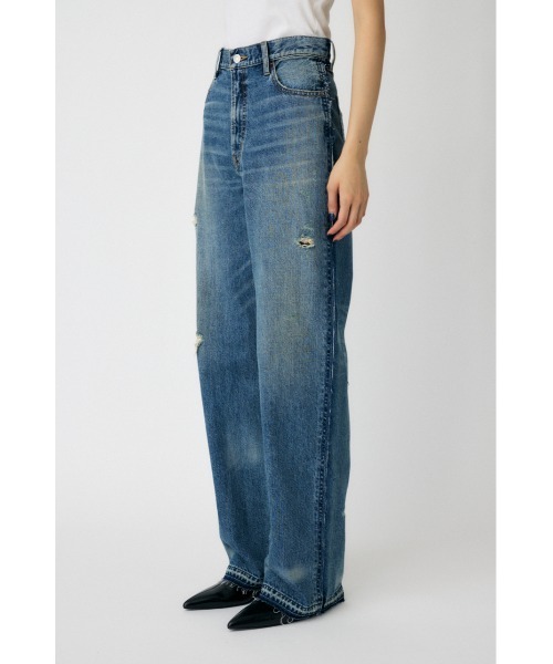 セール】MIDRISE RIPPED STRAIGHT（デニムパンツ）｜MOUSSY（マウジー