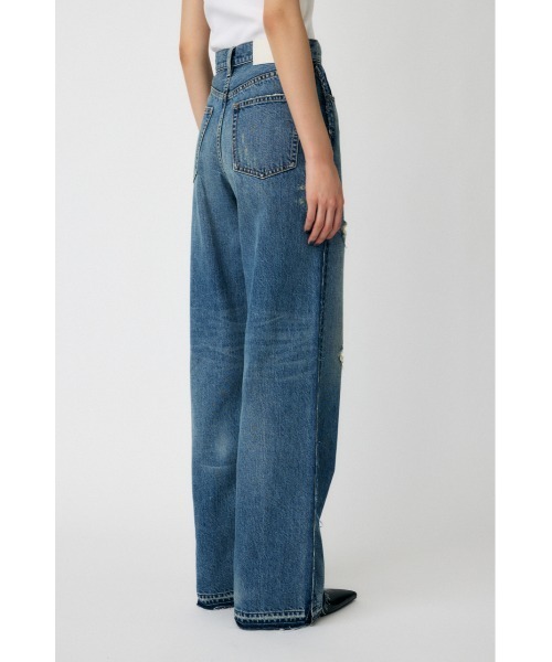 MOUSSY(マウジー)の「MIDRISE RIPPED STRAIGHT(デニムパンツ・レディース・ブルー・0/1/2)」の7枚目の写真