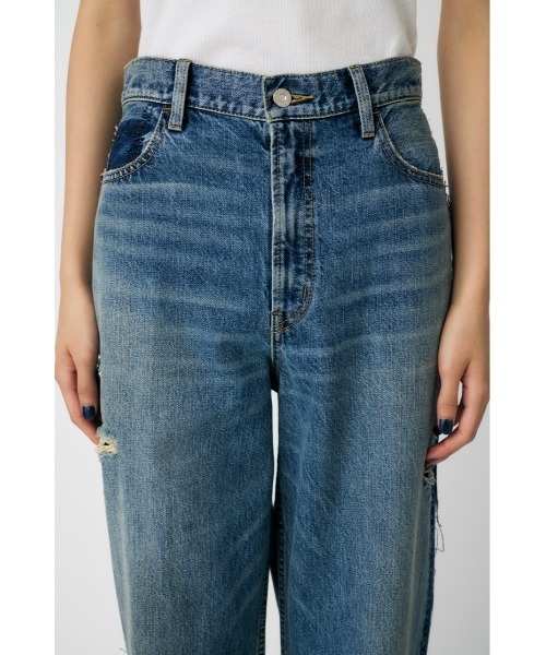 MOUSSY(マウジー)の「MIDRISE RIPPED STRAIGHT(デニムパンツ・レディース・ブルー・0/1/2)」の9枚目の写真