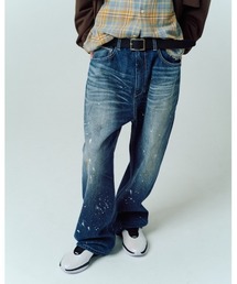 ADAM PATEK（アダムパテック）の「【ADAMPATEK/アダムパテック】washed riot nep selvedge denim 加工パンツ（デニムパンツ）」