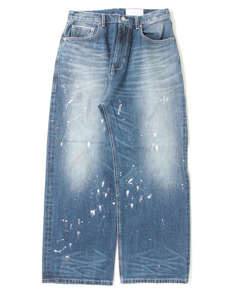 ADAM PATEK(アダムパテック)の「【ADAMPATEK/アダムパテック】washed riot nep selvedge denim 加工パンツ(デニムパンツ・レディース・ブルー・2/1)」の2枚目の写真