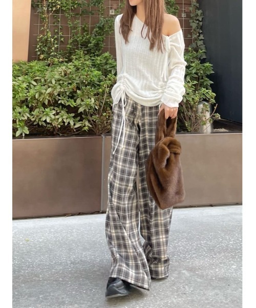 SLY(スライ)の「DOUBLE LOUNGE SLACKS ダブルラウンジ スラックス 秋服 冬服(スラックス・レディース・ブラック/マルチ・FREE)」の22枚目の写真