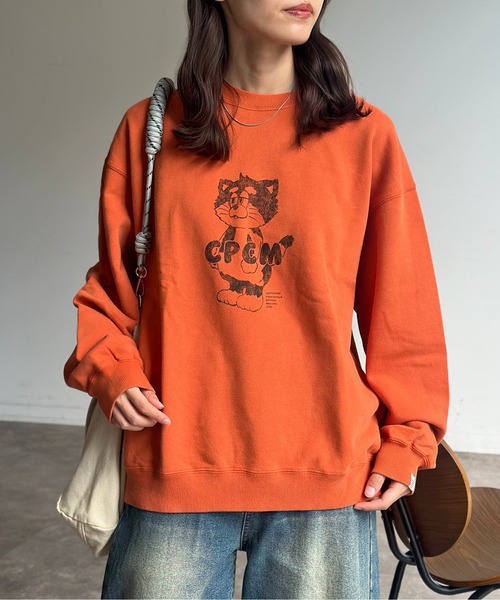 CPCM(シーピーシーエム)の「【ANYMAL】マスコットキャラスウェット(Tシャツ/カットソー・レディース・ブラウン/アイボリー/ブラック/ネイビー/グレー/オレンジ・MEDIUM/LARGE)」の12枚目の写真