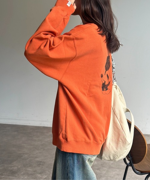 CPCM(シーピーシーエム)の「【ANYMAL】マスコットキャラスウェット(Tシャツ/カットソー・レディース・ブラウン/アイボリー/ブラック/ネイビー/グレー/オレンジ・MEDIUM/LARGE)」の13枚目の写真