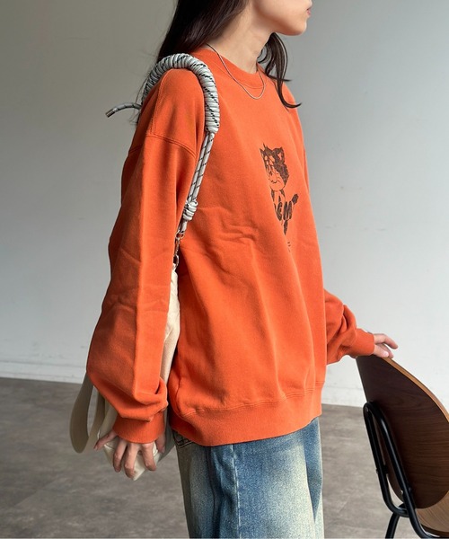 CPCM(シーピーシーエム)の「【ANYMAL】マスコットキャラスウェット(Tシャツ/カットソー・レディース・ブラウン/アイボリー/ブラック/ネイビー/グレー/オレンジ・MEDIUM/LARGE)」の15枚目の写真