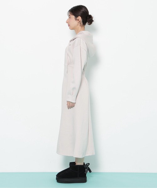 再入荷】ダイバーフーディーロングワンピース（ワンピース）｜JILL by