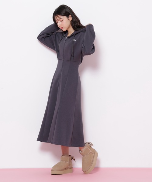 再入荷】ダイバーフーディーロングワンピース（ワンピース