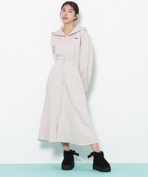 ジルバイジルスチュアート ダイバーフーディーロングワンピース【新品タグなし】 ダイバーフーディーロングワンピース | JILL by JILL STUART（ジル