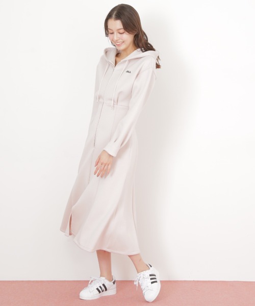 再入荷】ダイバーフーディーロングワンピース（ワンピース）｜JILL by