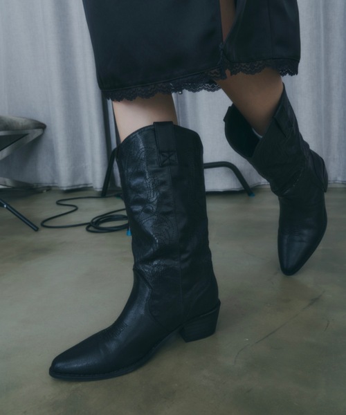 DTYYPE（ドタイプ）の「ウエスタンミドルブーツ（ブーツ・レディース・ブラック/レッド/ブラウン・SMALL/X-LARGE/LARGE/MEDIUM）」の5枚目の写真