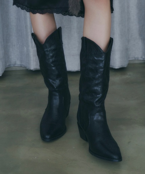 DTYYPE（ドタイプ）の「ウエスタンミドルブーツ（ブーツ・レディース・ブラック/レッド/ブラウン・SMALL/X-LARGE/LARGE/MEDIUM）」の8枚目の写真