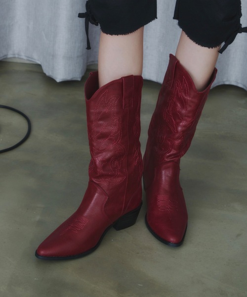 DTYYPE（ドタイプ）の「ウエスタンミドルブーツ（ブーツ・レディース・ブラック/レッド/ブラウン・SMALL/X-LARGE/LARGE/MEDIUM）」の14枚目の写真