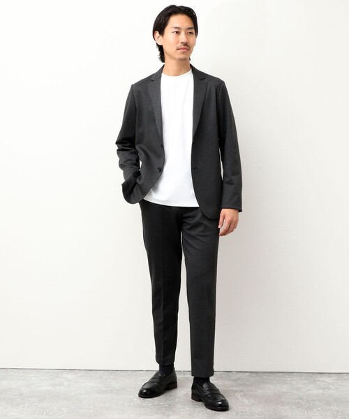 NOLLEY'S LIGHT(ノーリーズライト)の「《ビジカジ/セットアップ対応》カルゼジャージ テーラーカーデ(テーラードジャケット・メンズ・チャコールグレー/ネイビー/インディゴブルー・S/M/L/XL)」の19枚目の写真