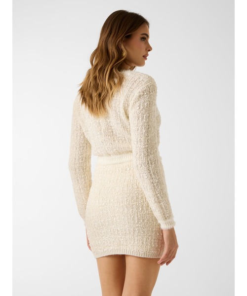 Long Sleeves V-neck Aomori Tape Yarn Cardi カーディガン | GUESS