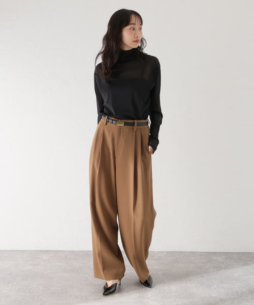 journal standard L'essage（ジャーナルスタンダードレサージュ）の「シアータートルネックトップス（Tシャツ/カットソー・レディース・ブラック/グレー/ベージュ・FREE）」の16枚目の写真