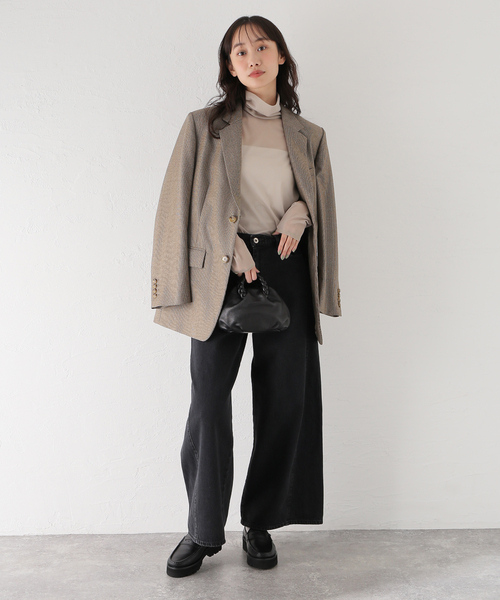 journal standard L'essage（ジャーナルスタンダードレサージュ）の「シアータートルネックトップス（Tシャツ/カットソー・レディース・ブラック/グレー/ベージュ・FREE）」の22枚目の写真