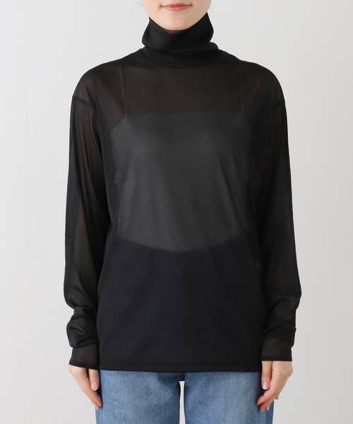 journal standard L'essage（ジャーナルスタンダードレサージュ）の「シアータートルネックトップス（Tシャツ/カットソー・レディース・ブラック/グレー/ベージュ・FREE）」の4枚目の写真