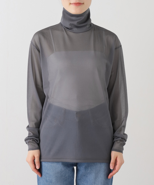 journal standard L'essage（ジャーナルスタンダードレサージュ）の「シアータートルネックトップス（Tシャツ/カットソー・レディース・ブラック/グレー/ベージュ・FREE）」の12枚目の写真