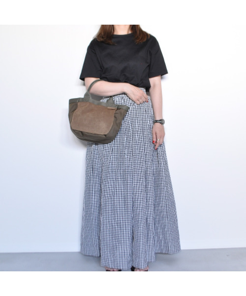 CLEDRAN(クレドラン)の「【ナイロン × スエード調 】CL3871 LANG COMBI TOTE(トートバッグ・レディース・アイボリー/モカ/グレー・FREE)」の14枚目の写真