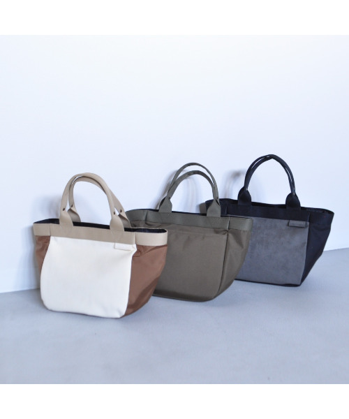 CLEDRAN(クレドラン)の「【ナイロン × スエード調 】CL3871 LANG COMBI TOTE(トートバッグ・レディース・アイボリー/モカ/グレー・FREE)」の18枚目の写真