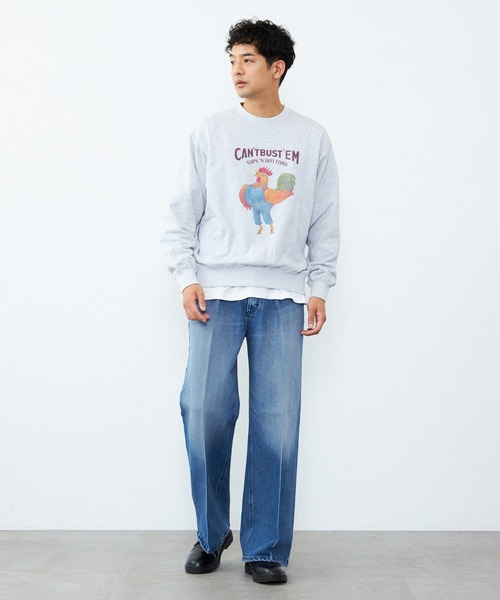 20471120 プリントスウェット プリントスウェット(110 レッド): トップス｜Right-on公式