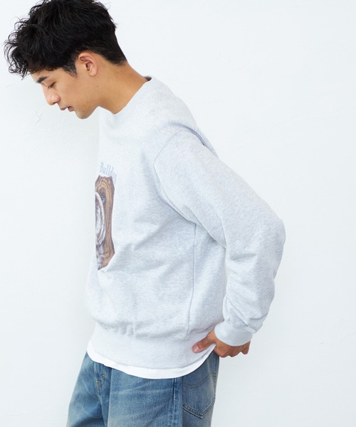 Lee(リー)の「Lee/リー VINTAGE PRINT SWEAT/プリントスウェット(スウェット・メンズ・グレー/グレー系その他2/グレー系その他3・MEDIUM/LARGE/X-LARGE/SMALL)」の14枚目の写真